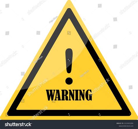 Warning Caution Board Attract Attention Triangle Stock Vector Royalty