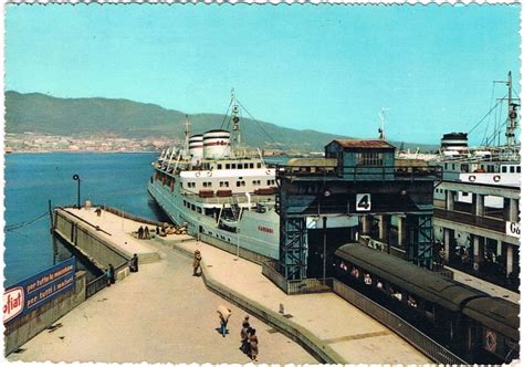 MESSINA Imbarco Dei Treni Sulla Nave Traghetto 1958 Sicilia