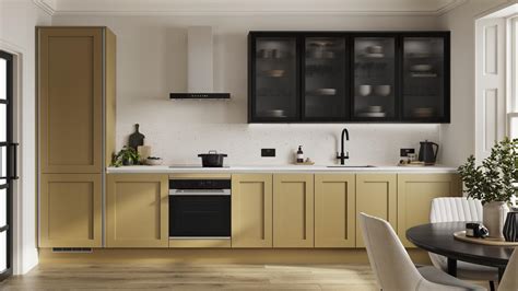 Chilcomb Saffron Handleless Kitchen Fitted Kitchens Howdens