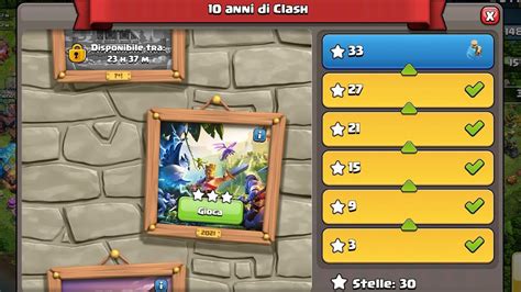 COME COMPLETARE LA SFIDA DEL 2021 10 ANNI DI CLASH CLASH OF CLANS