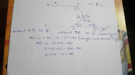 In This Figure L Is Parallel To M Show That Angle 1 Angle 2 Angle 3