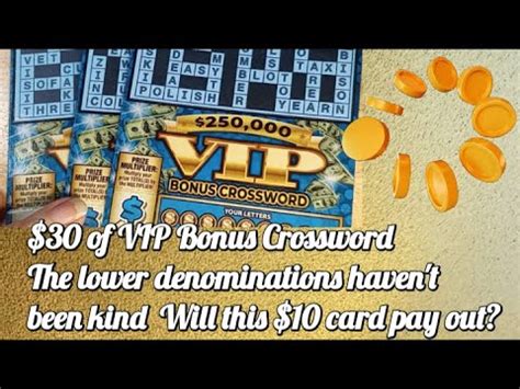 Session Of Vip Bonus Crossword Colorado Scratch Off Tickets Youtube