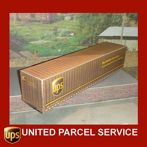 Ups United Parcel Service Model Shipping Containers 40ft X5 Scale Ho 1