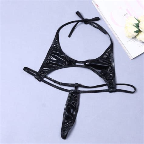 Women Sexy Sling Shot Micro Mini Bikini Thong One Piece Teddy Swimwear Monokini EBay