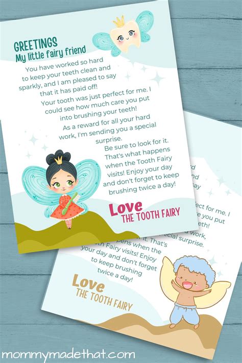 Printable Tooth Fairy Letters Lots Of Cute Free Printables