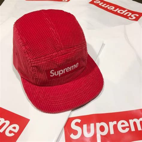 Supreme Waffle Corduroy Camp Cap Red Fw Men S Fashion Watches