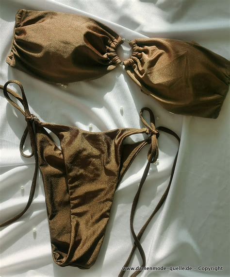 Neuheiten 2024 Sexy Bikini Mit Hohe Taille In Khaki Damenmode