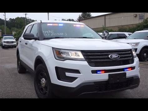 White Ford Explorer Police Interceptor Utility Pre Built W Code