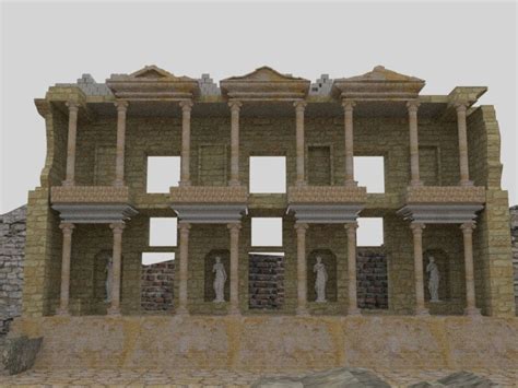 Ephesus Ancient City Celesus Library 3d Model By Elitemodelry