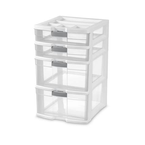 Sterilite 4 Drawer Locking Tower White Walmart Canada