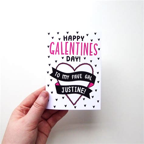 Custom Galentines Card Galentines Day Card Cute Galentines Etsy