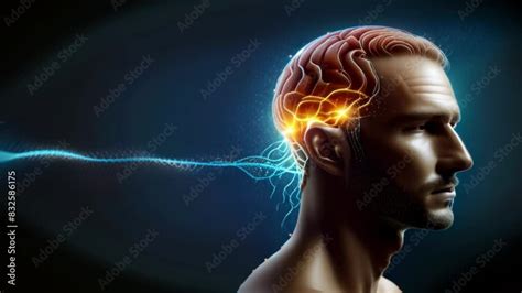 Human Brain Anatomy Human Brain Digital Electrical Activity Flashes