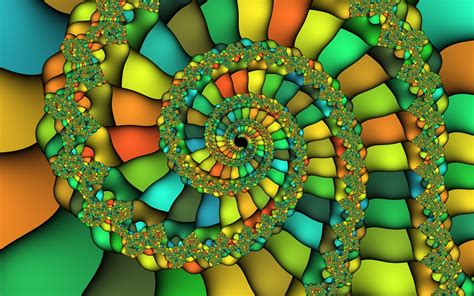 Colorful fractal swirl wallpaper | 3d and abstract | Wallpaper Better