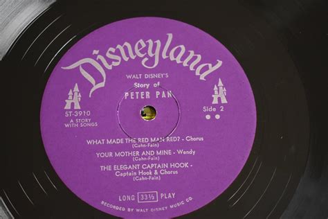 Walt Disney S Story And Songs From Peter Pan Vinyl Record Etsy