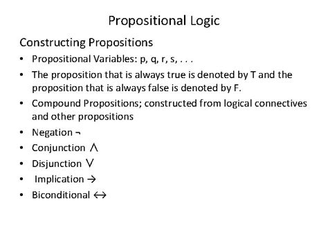 Unit 1 Lecture 5 Propositional Logic Proposition A