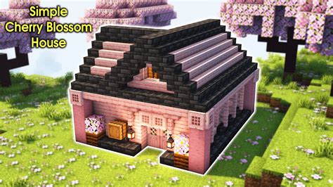 Minecraft Simple Cherry Blossom Starter House YouTube