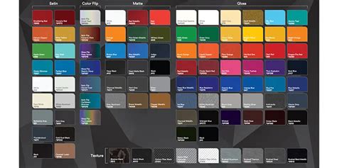 Wrap 'N Graphics Vinyl Color Chart, 60% OFF | www.elevate.in