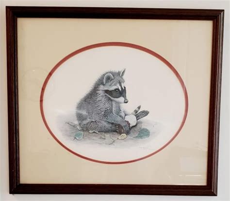 Webb Garrison Raccoon Signed And Numbered Print Live And Online