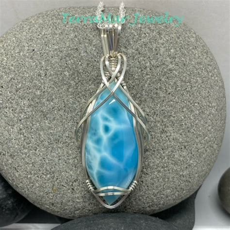 Larimar Pendant Etsy