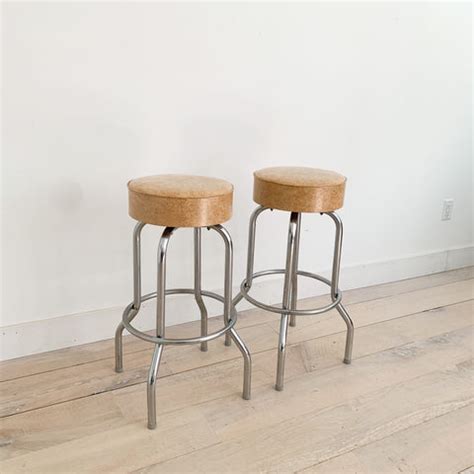 Pair of Chrome Bar Stools – Atomic Furnishing & Design