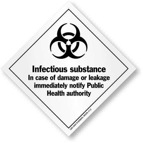 Class Infectious Substance Labels Vinyl And Paper Hazmat