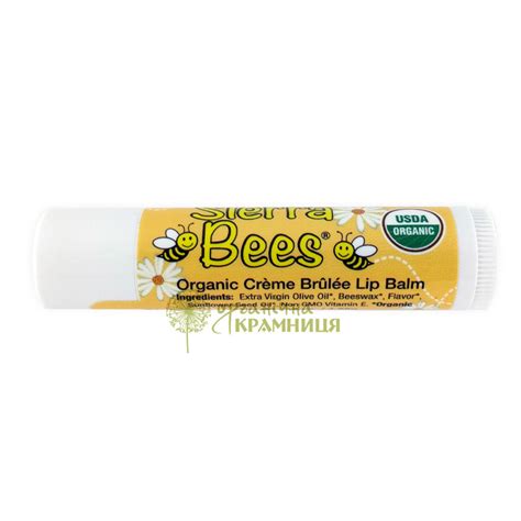 Бальзам для губ Organic Crème Brulee Lip Balm Крем брюле 4 г Sierra