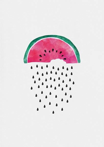 Watermelon Rain Posters And Prints By Orara Studio Printler