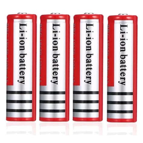 Kit 4 Baterias Ultra Fire 18650 5800mAh 3 7v Li ion Lanterna Tática Led