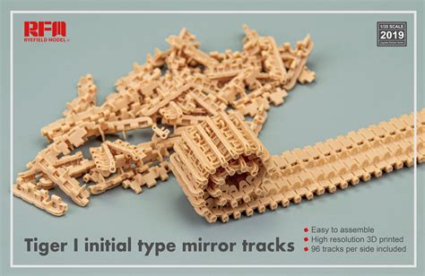 Rye Field Models Workable Track Links For Tiger I Initial Type