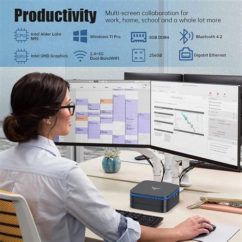 Mini PC NiPoGi Intel Alder Lake N95 8GB DDR4 256GB SSD Windows 11