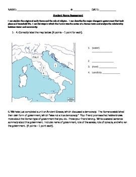 Ancient Rome Quiz by Stacey Maciejewski | Teachers Pay Teachers