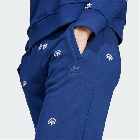 Adidas Allover Mini Crest Logo Sweatpants Blue Adidas Lk