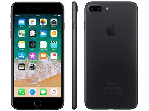 Iphone Plus Apple Gb Preto Matte G Tela C M Mp Selfie