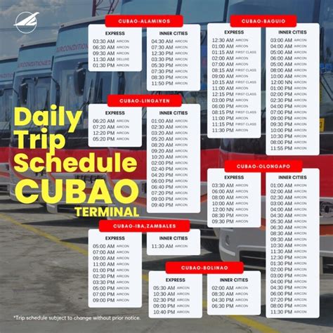 Victory Liner Bus Schedule + Terminals, Route and Fare - Out of Town Blog