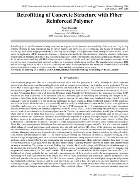 Pdf Retrofitting Of Concrete Structure With Fiber Reinforced Polymer