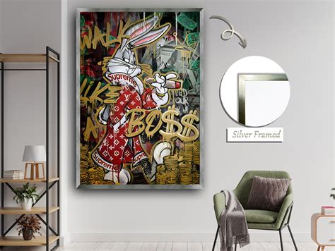 Pop Art Bugs Bunny Art Cartoon Wall Art Banksy Bugs Bunny Banksy