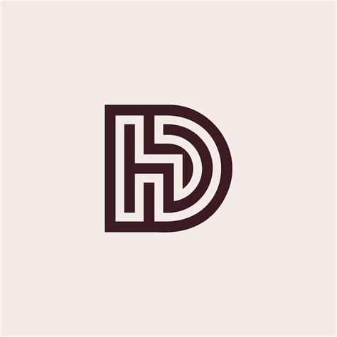 Premium Vector Letter Dh Or Hd Logo