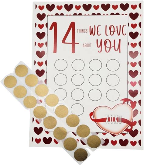 Amazon 14 Things I Love About You Scratch Off Advent Calendar