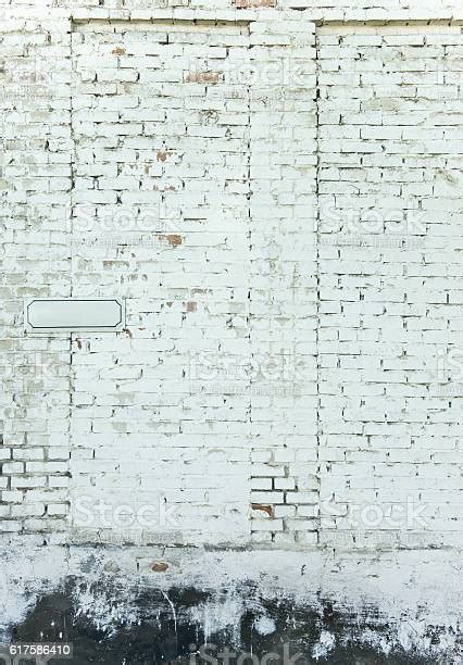 Old Weathered White Brick Wall Vintage Texture Background Stock Photo