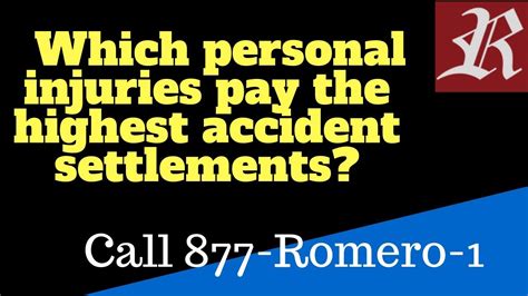 Which Personal Injuries Pay The Highest Accident Settlements Car