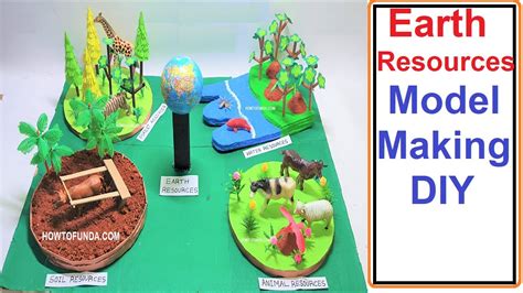 Earth Resource Model Making Using Cardboard Science Project Diy