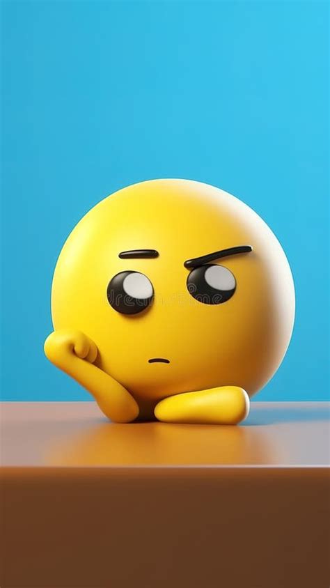 Cartoon Character. Angry Emoji Icon Stock Illustration - Illustration ...