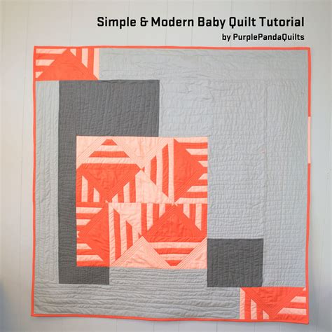 Purple Panda Quilts: Simple & Modern Baby Quilt Tutorial