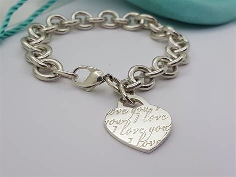 Tiffany And Co I Love You Notes Heart Charm Bracelet 8 ⋆ Smartshop Jewelry