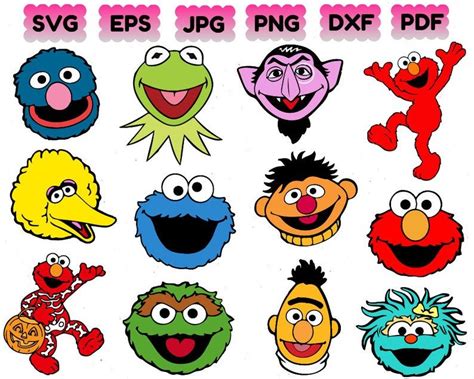 Sesame Street Svg Sesame Street Bundle Sesame Street Etsy Birthday