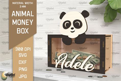 Animal Money Box Svg Wooden Money Bank Graphic By Digital Idea