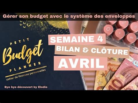 ENVELOPPES BUDGET AVRIL C Est L Heure De Faire Le Bilan Du Mois