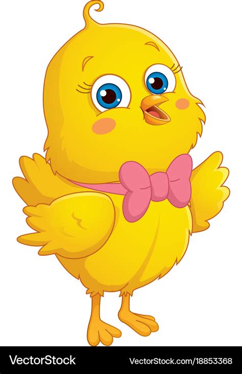 Cartoon chick Royalty Free Vector Image - VectorStock