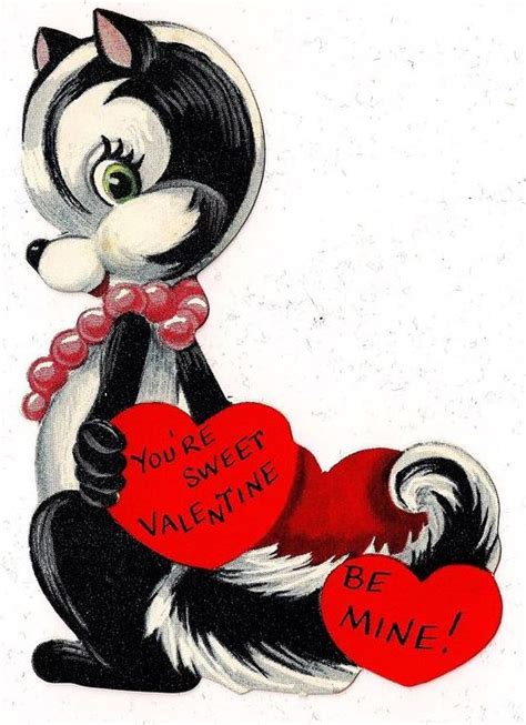 Powerofbabel Love Stinks The Skunk Valentine Card