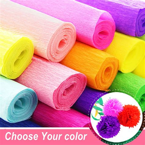 20 Colors Crepe Paper Rolls Wrapping Paper Color Crepe Paper Etsy In